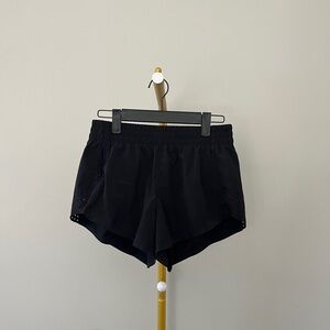 Athleta Hustle 3" Women's Black Athletic Running Shorts Pockets Elastic Waist